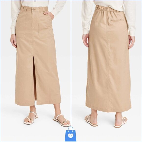 XXL - Womens Utility Maxi Skirt - A New Day - Tan - Picture 5 of 5